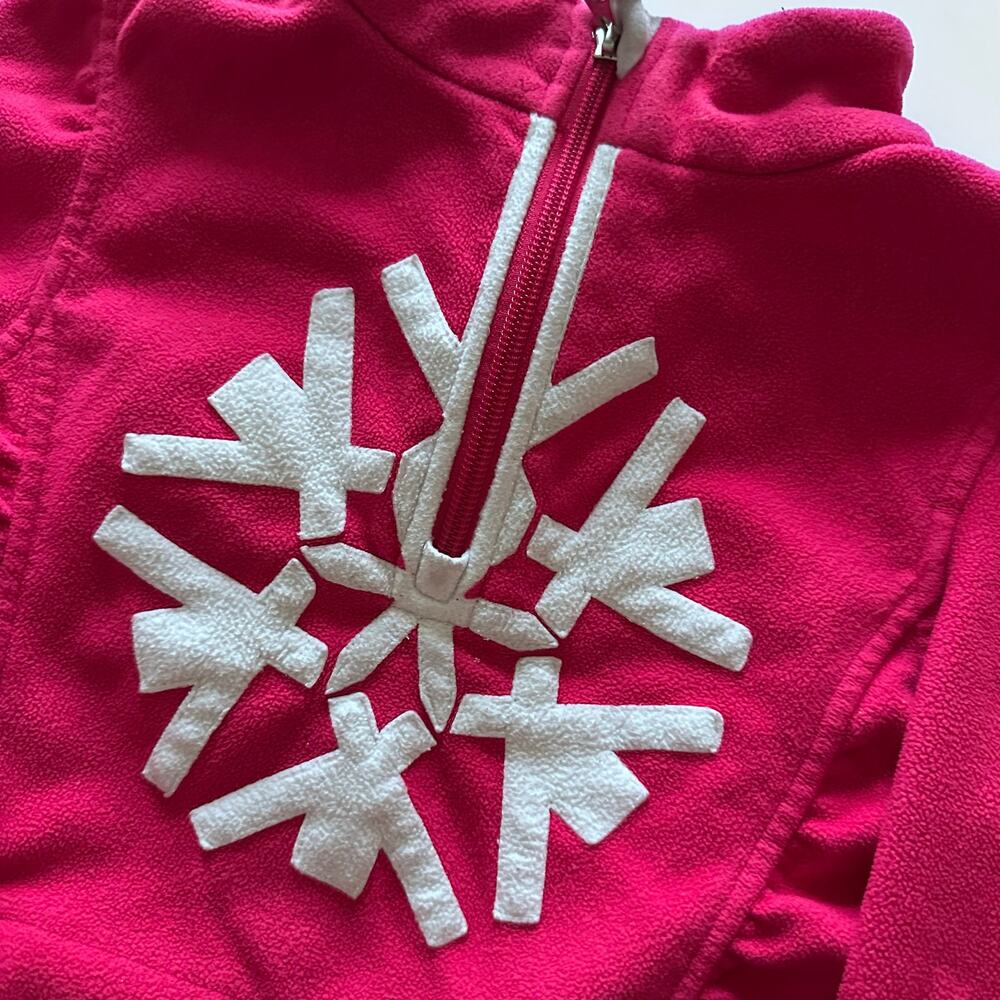 Obermeyer Snowcrystal Fleece Girls Midlayer Pink XL 8 - Picture 2 of 4